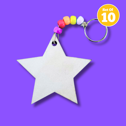 Set of 10 - Star Keyring