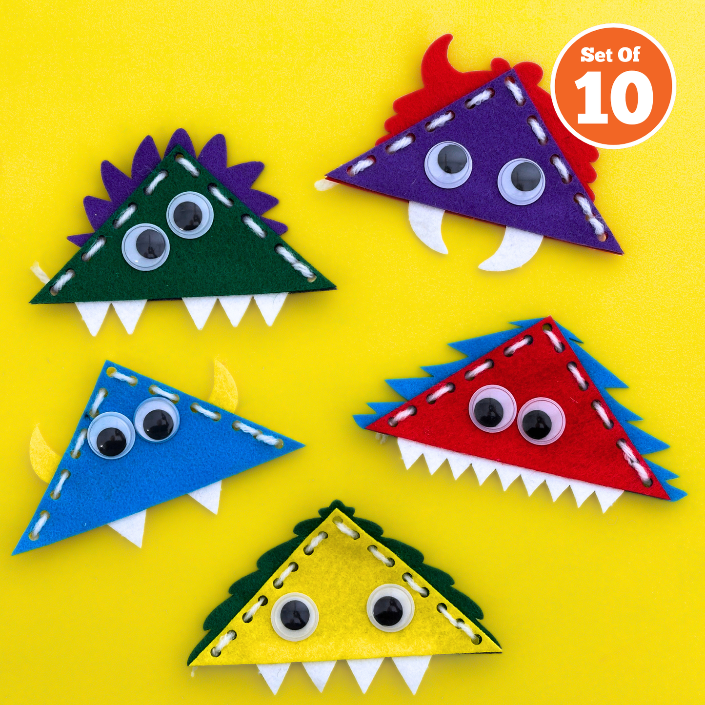 Set of 10 - Monster Bookmark