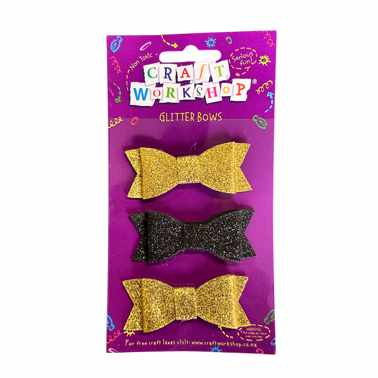 Glitter Bows - set of 3