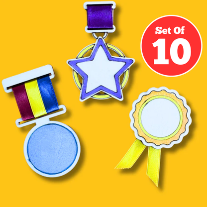 Set of 10 - Medal Brooches