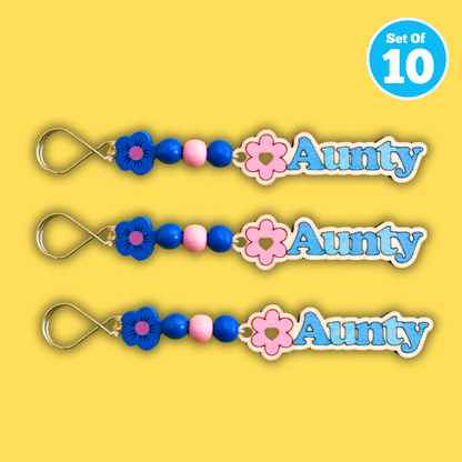 Set of 10 - Aunty Bag Charm