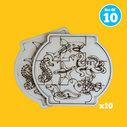 Set of 10 - Te Reo Fishbowl Puzzle