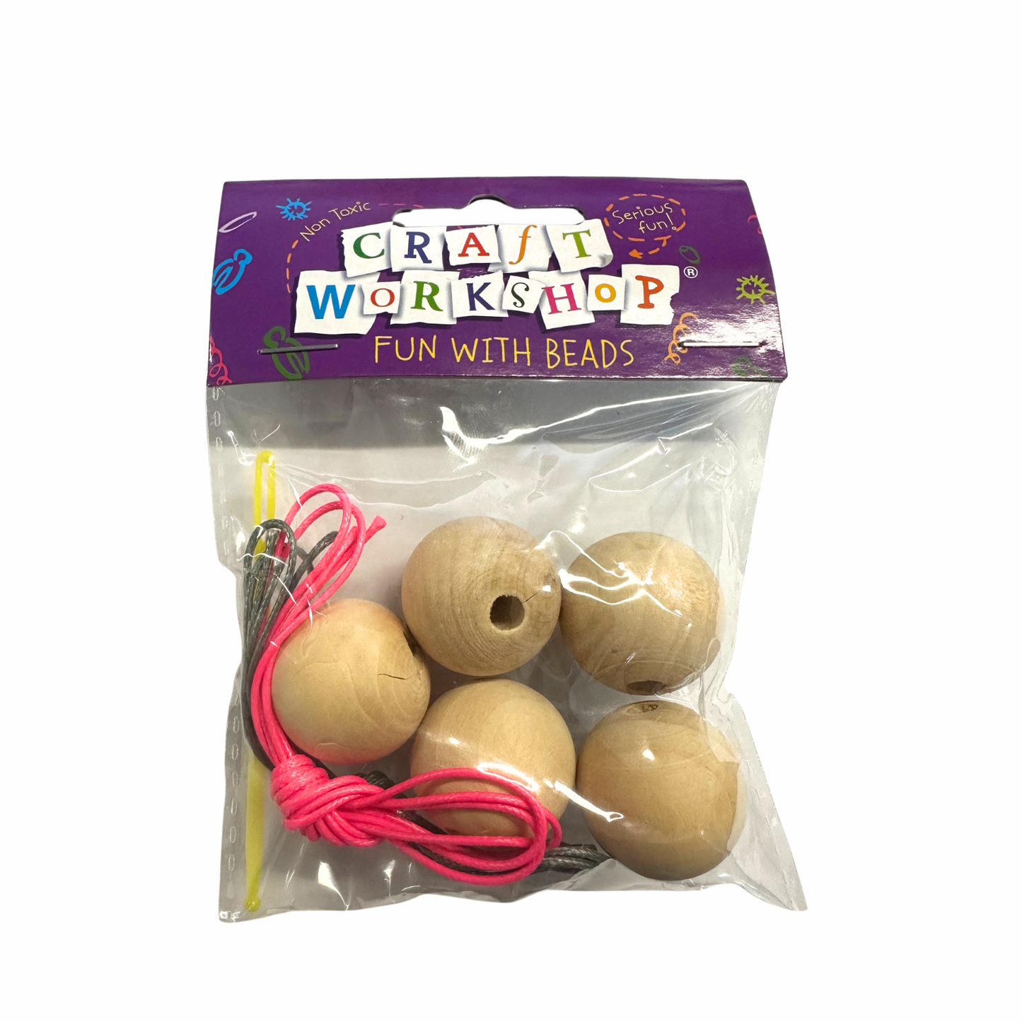 Large wood beads and cord