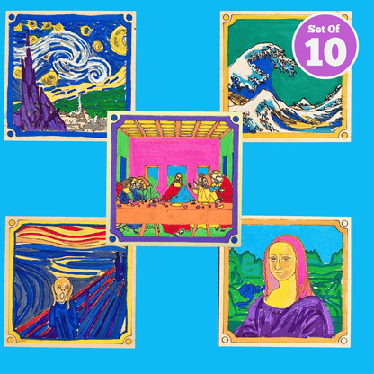Set of 10 - Art Coaster