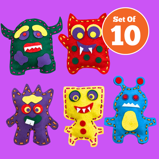 Set of 10 - Monster Plushies