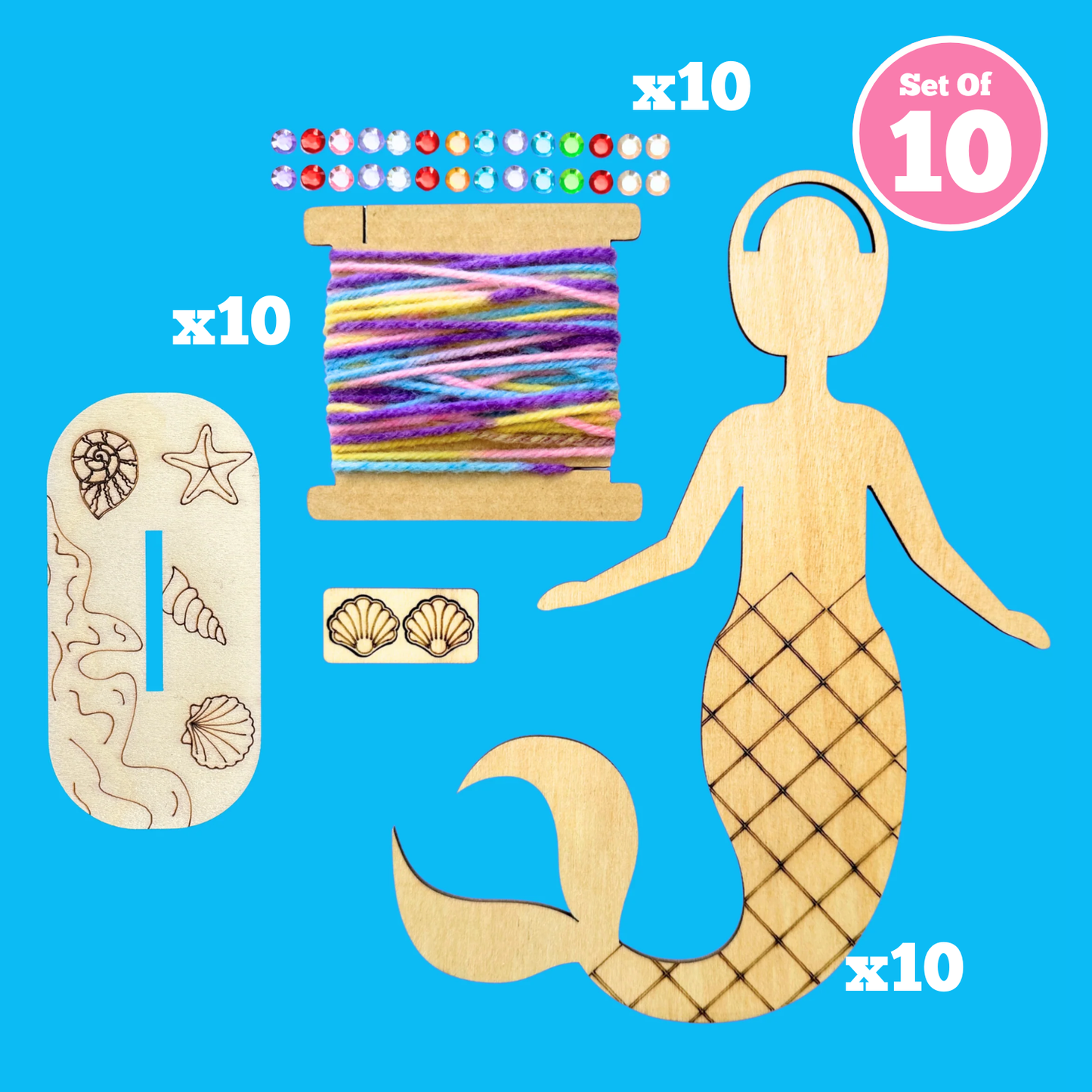 Set of 10 - Mermaid