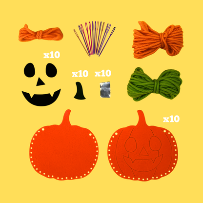 Set of 10 - Pumpkin Treat Bag