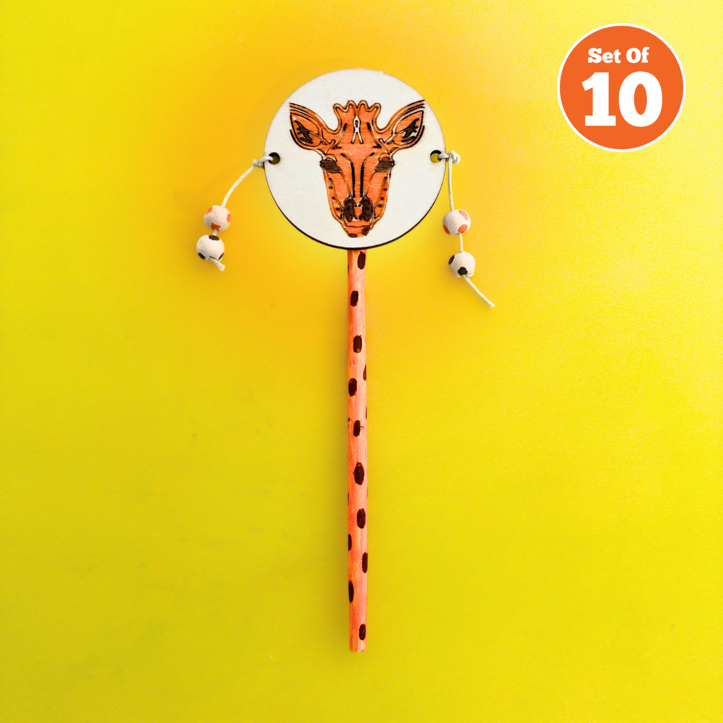 Set of 10 - Animal Spin Drum