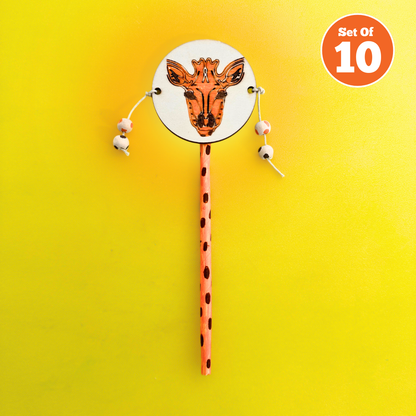 Set of 10 - Animal Spin Drum