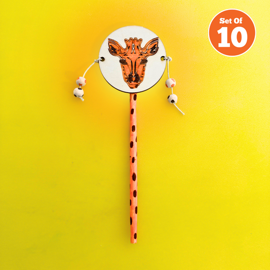 Set of 10 - Animal Spin Drum