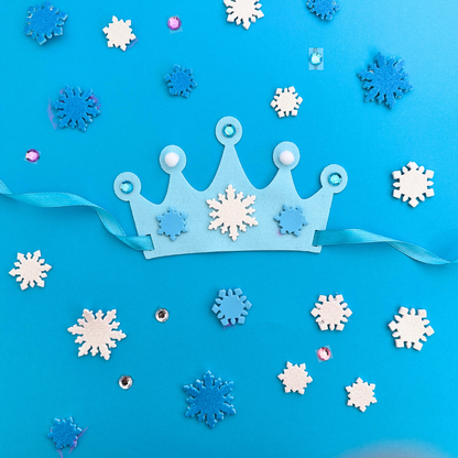 Set of 10 - Snow Princess Felt Tiara