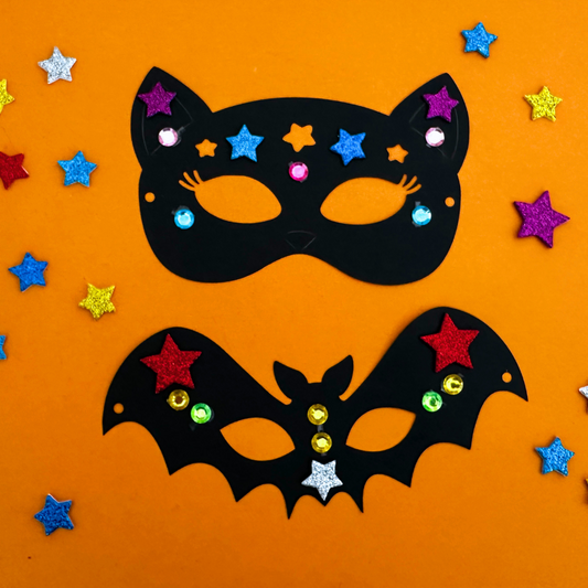 Halloween Bat & Cat Masks (Bulk Craft)