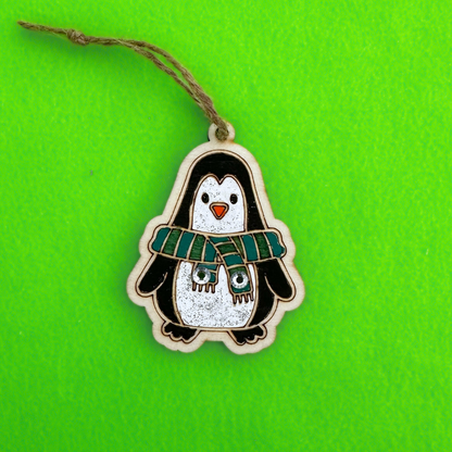 Set of 10 Christmas Penguin Decoration