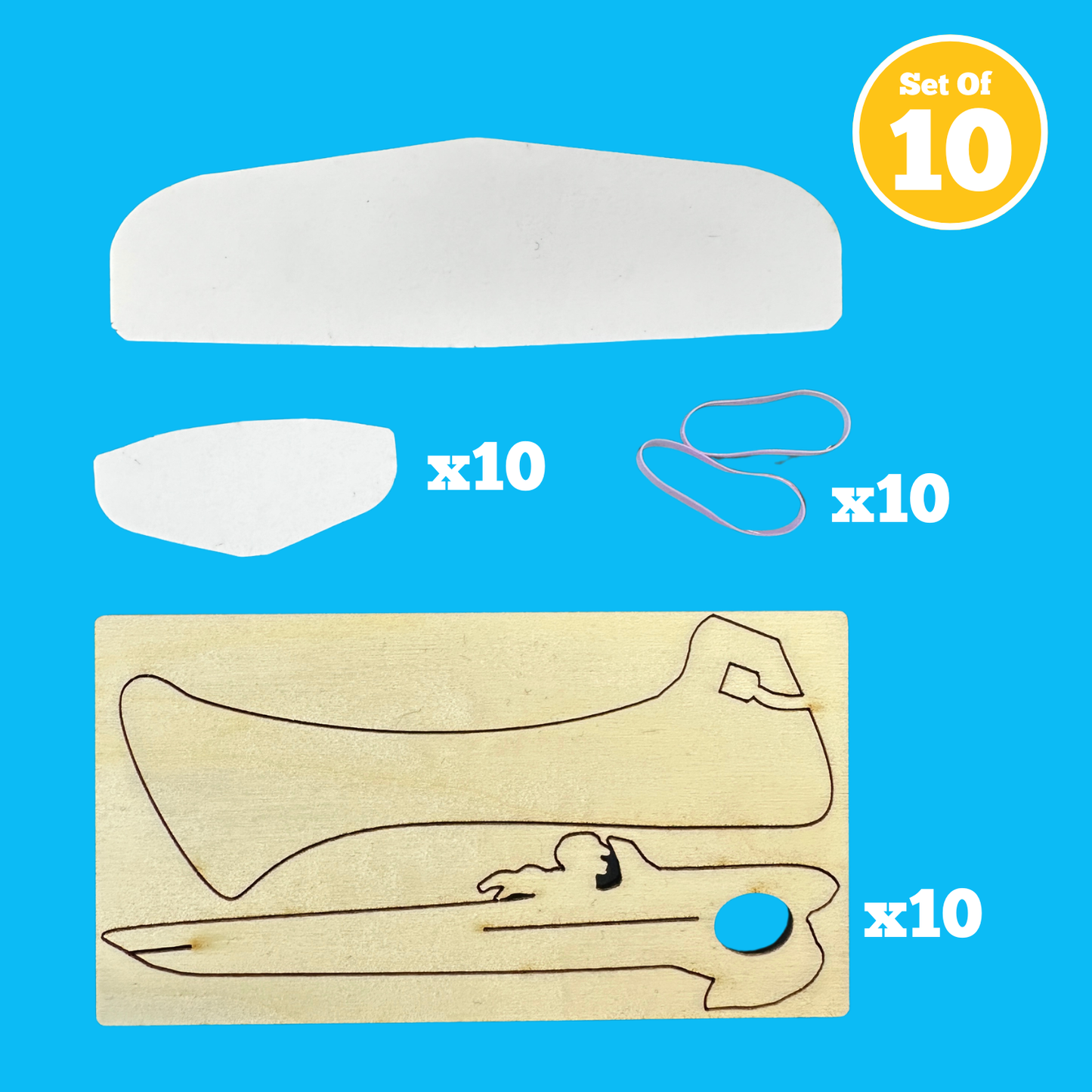 Set of 10 - Mini Glider Plane