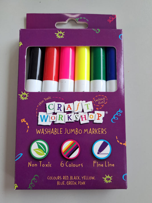 Washable Jumbo Markers 6pack