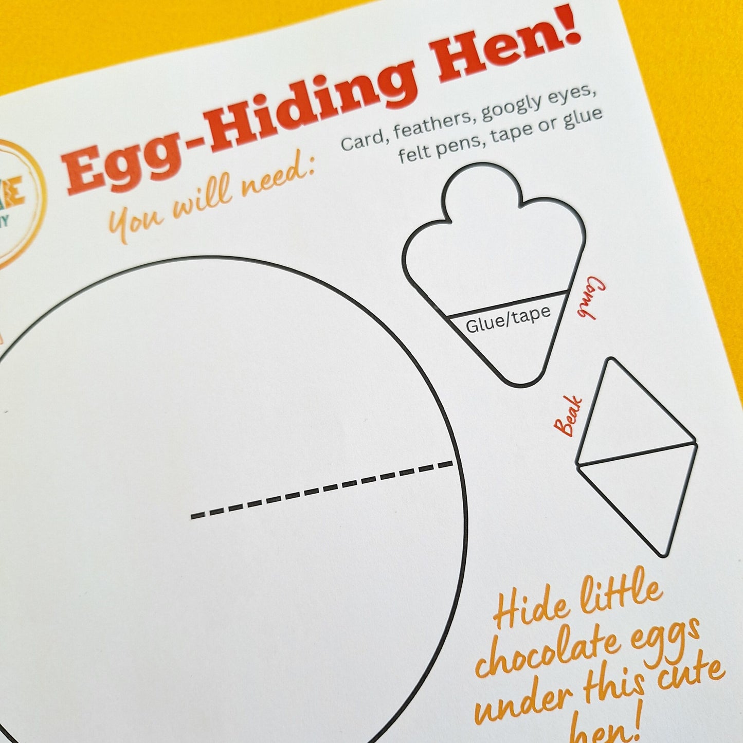 Egg-Hiding Hen Free Printable