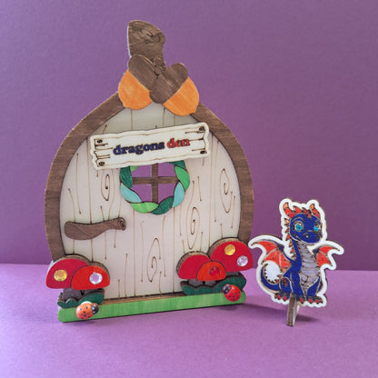 Dragon-themed fairy door