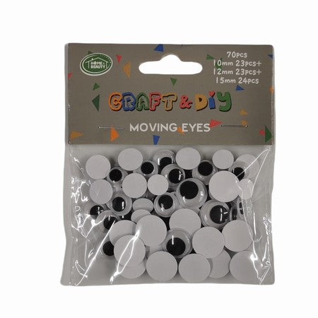 Mixed Size Googly Eyes 70pc