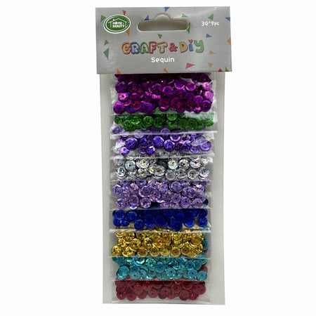 Glitter Coloured Sequins - Multi-pack