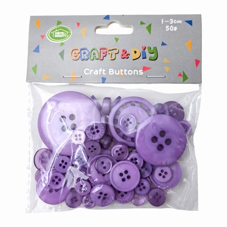 Craft Buttons - Various Sizes & Colours 1-3.5cm (50g)