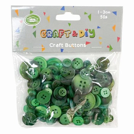 Craft Buttons - Various Sizes & Colours 1-3.5cm (50g)