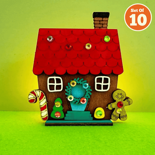 Set of 10 - Gingerbread House