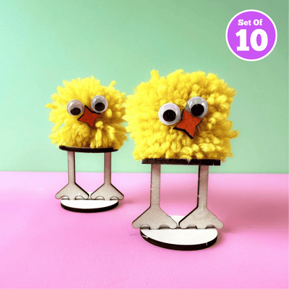 Set of 10 - Pom Pom Chick