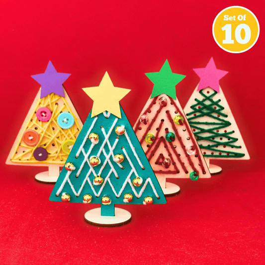 Set of 10 - Merry Weaving Christmas Tree