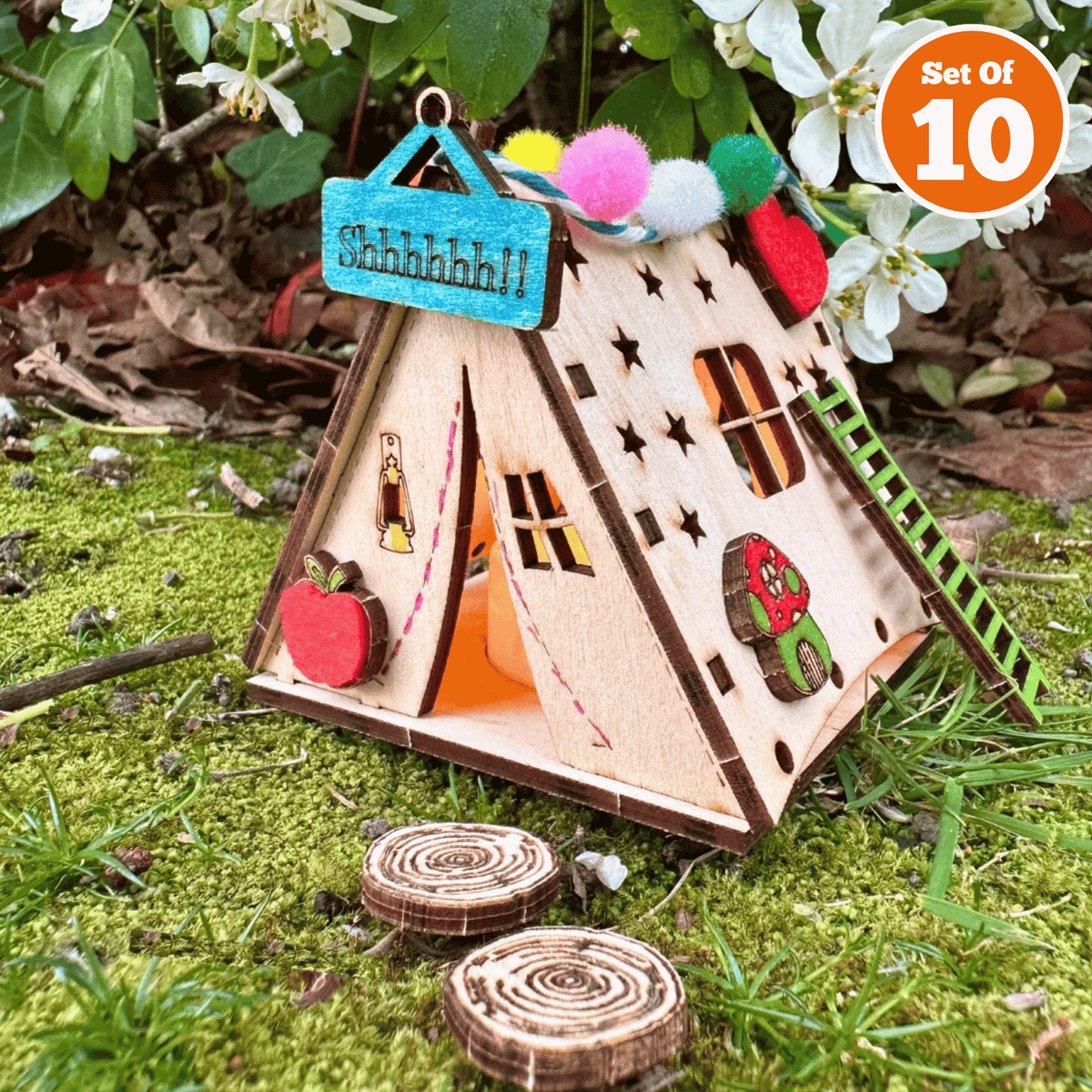 Set of 10 - Mini Tent Nightlight