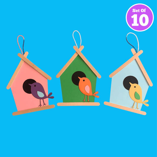 Set of 10 - Card Birdhouses