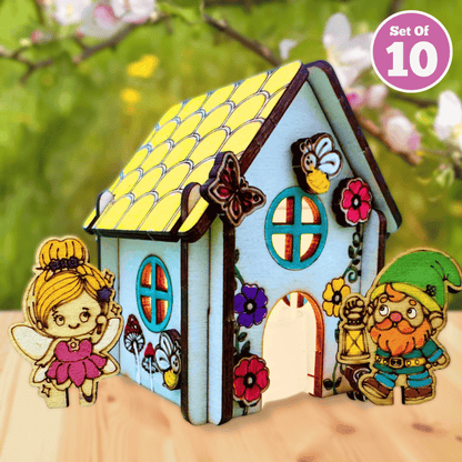 Set of 10 - Mini Fairy House