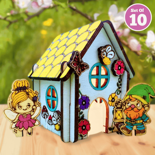 Set of 10 - Mini Fairy House