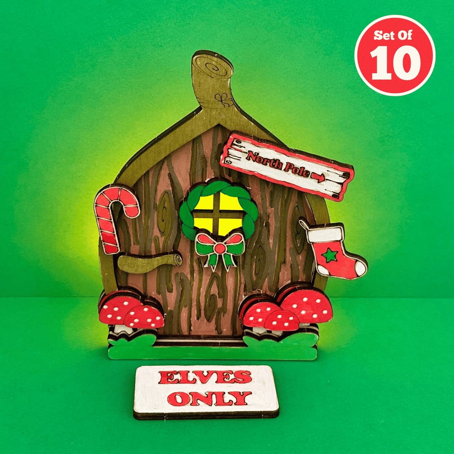 Set of 10 - Elf Door