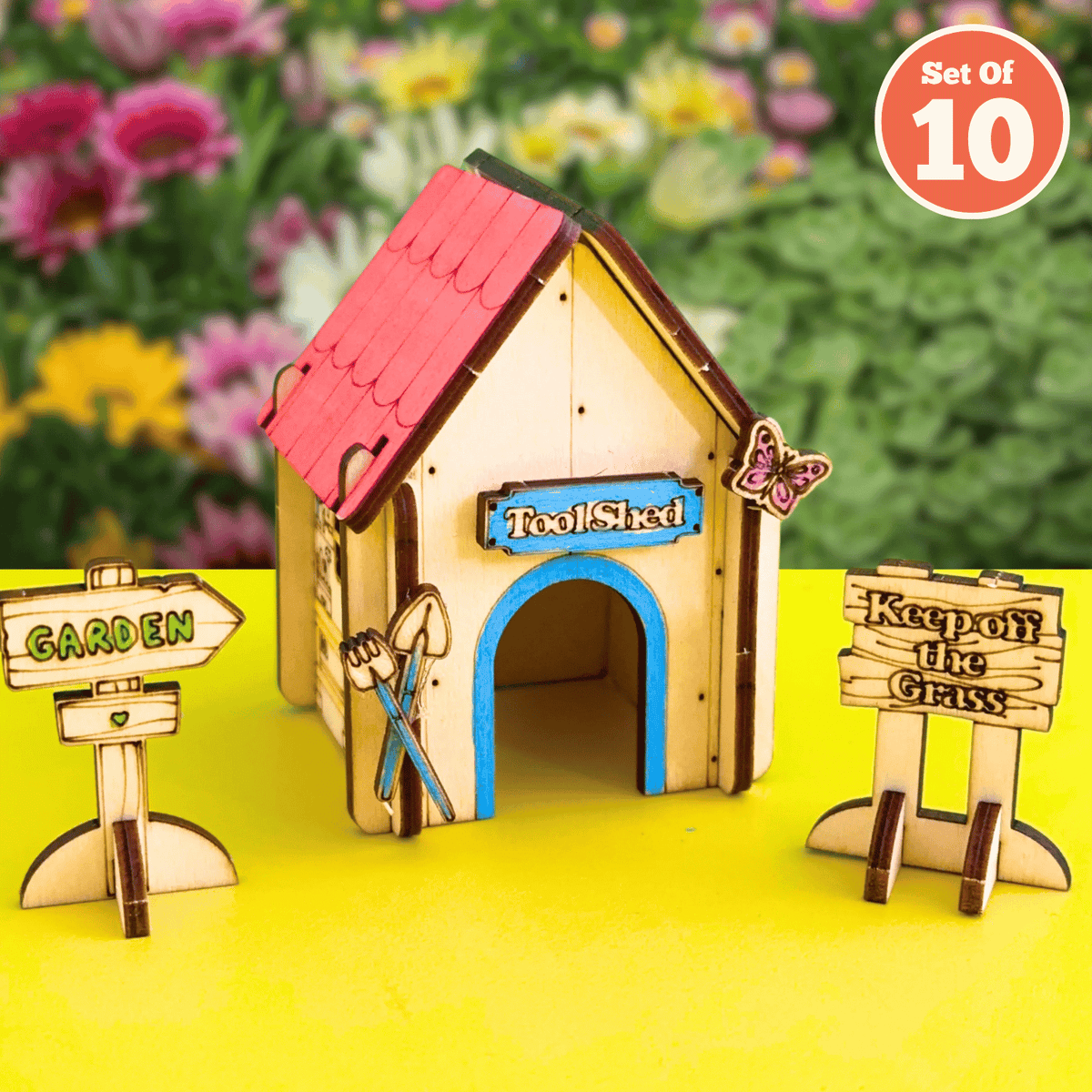 Set of 10 - Garden Shed