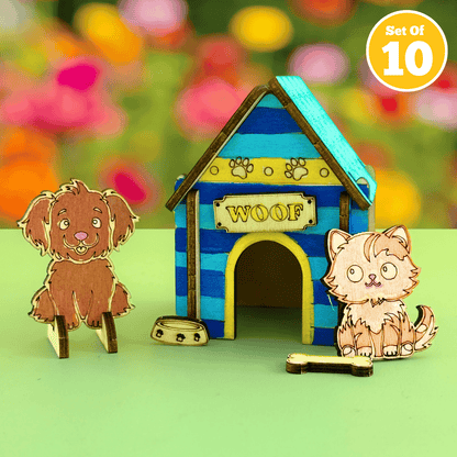 Set of 10 - Mini DIY Pet House