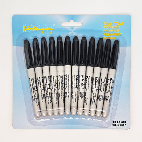 Pack of 12 Black Markers