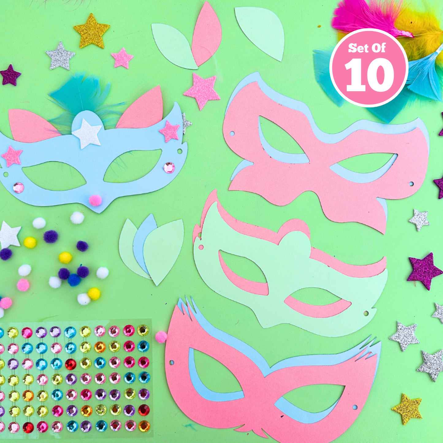 Set of 10 - Pastel Mask