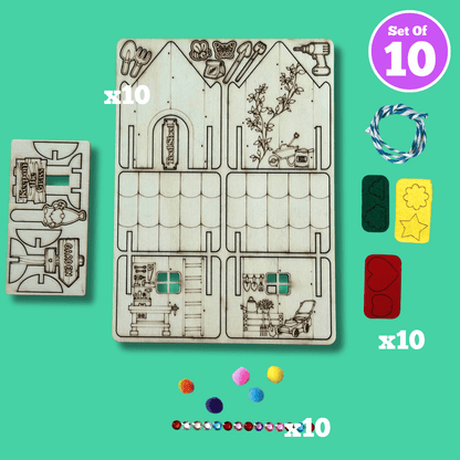 Set of 10 - Garden Shed