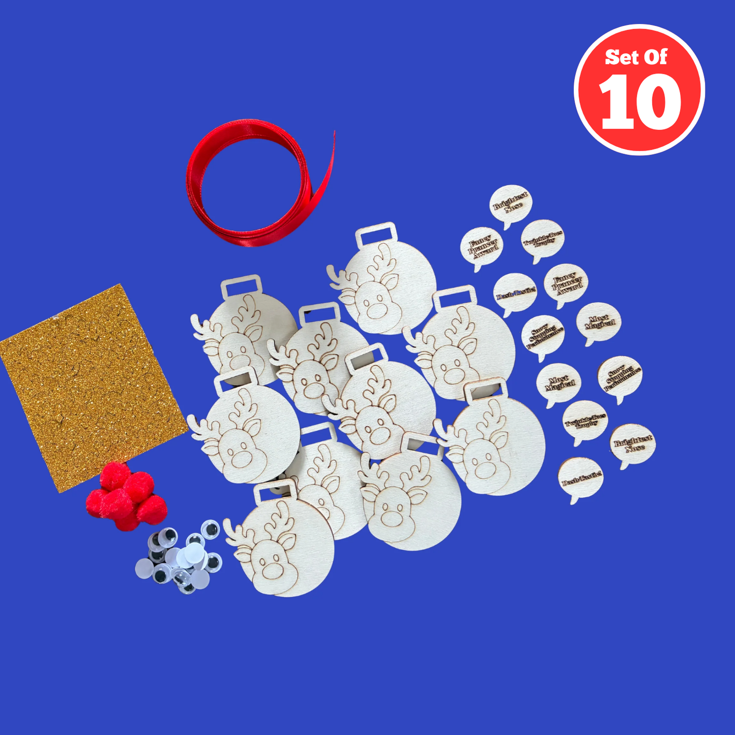 Set of 10 - Reindeer Medals