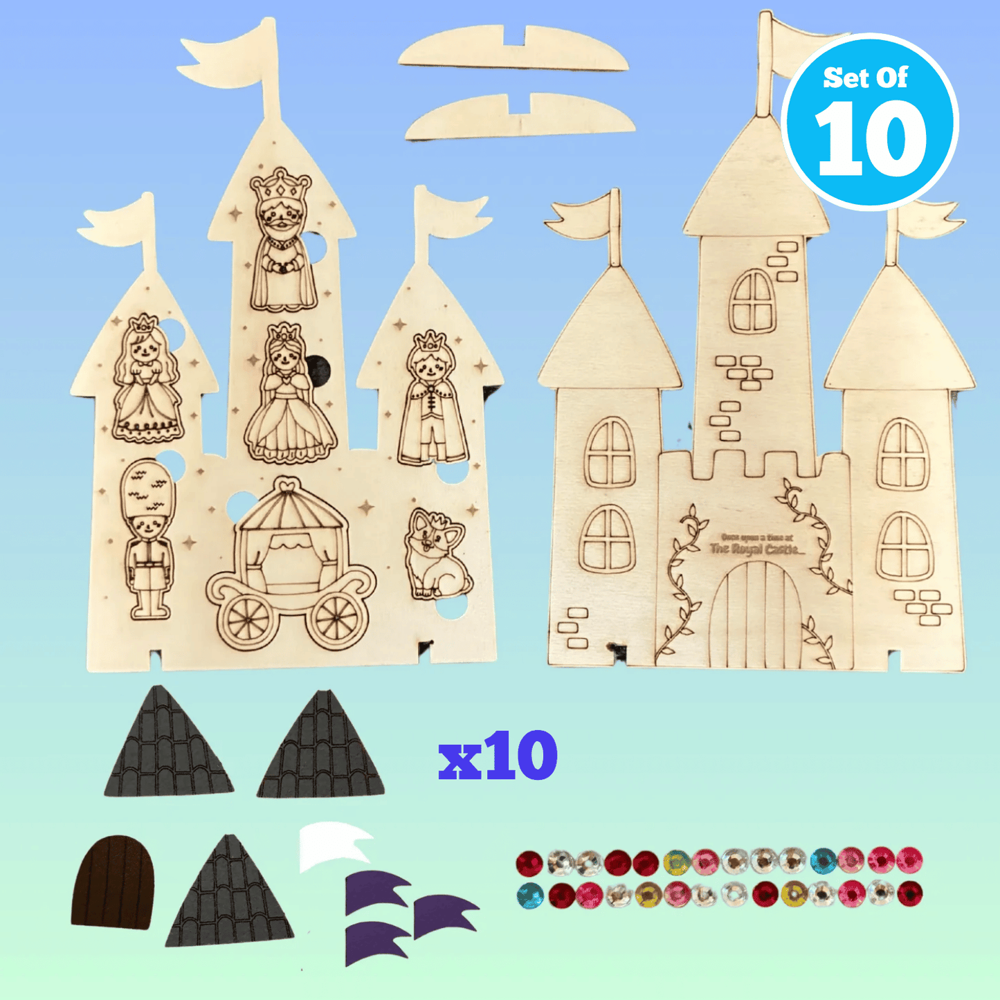 Set of 10 - Royal Castle Puzzle