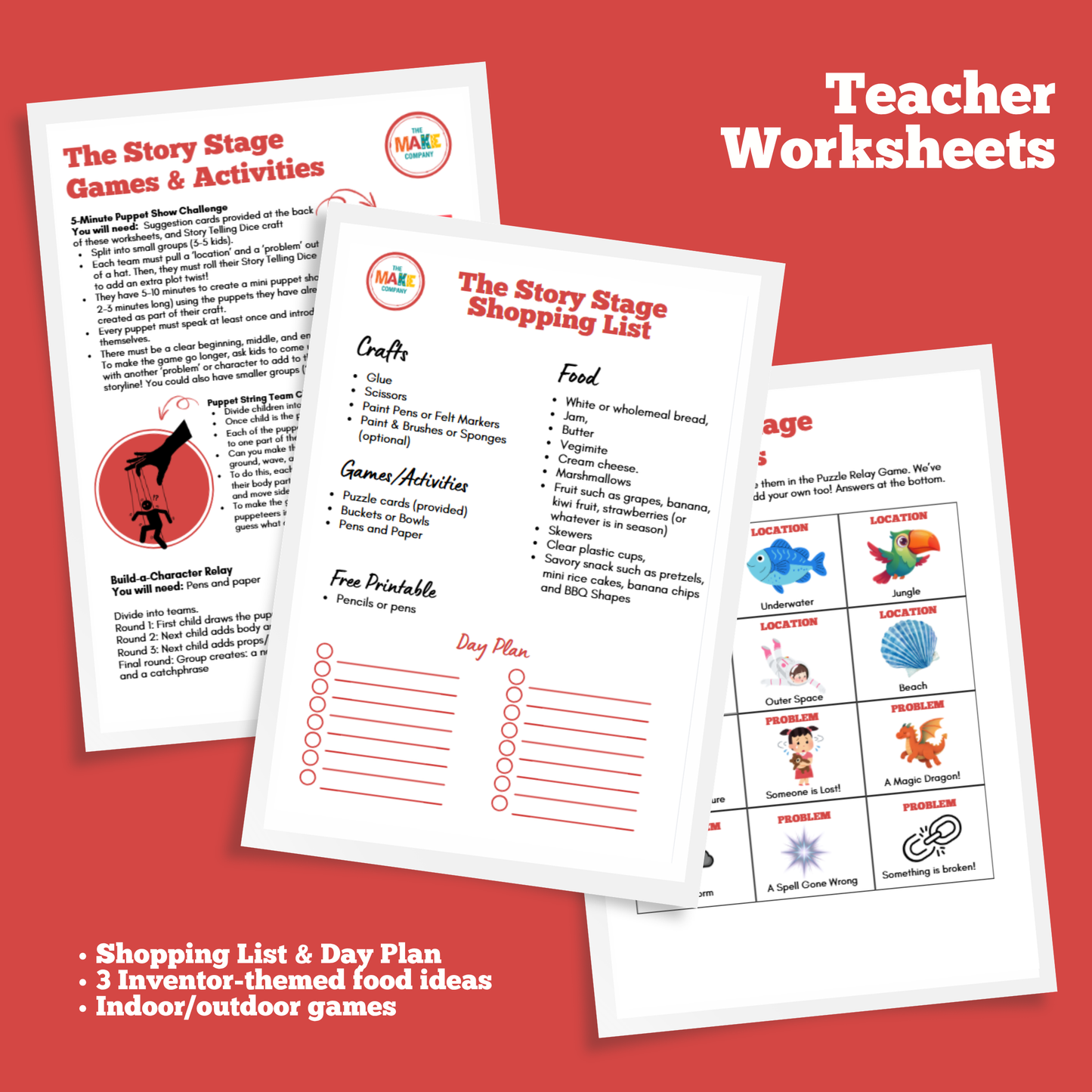 The Story Stage Full Day Group Activity Pack