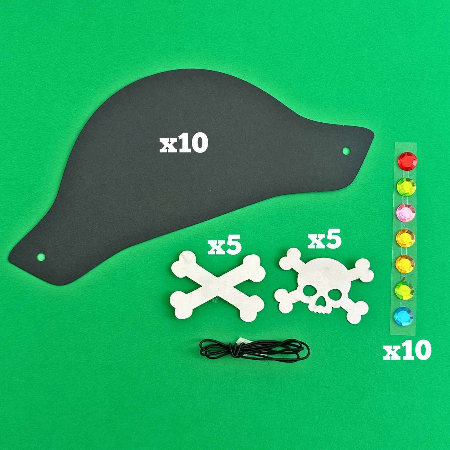 Set of 10 Pirate Hat