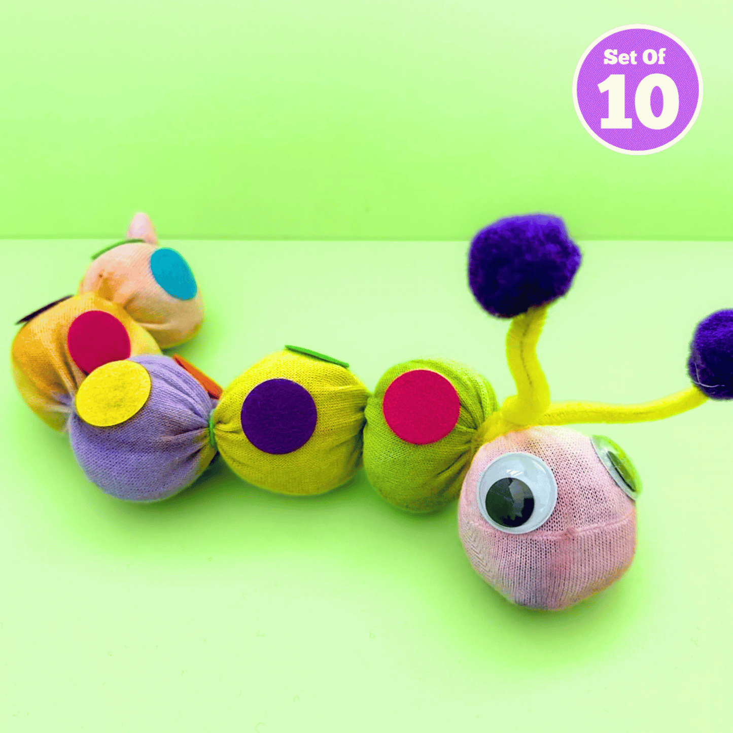 Set of 10 - Caterpillar Softie