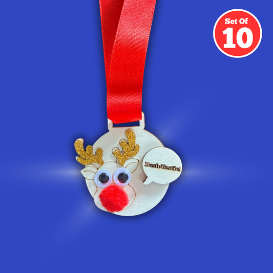 Set of 10 - Reindeer Medals