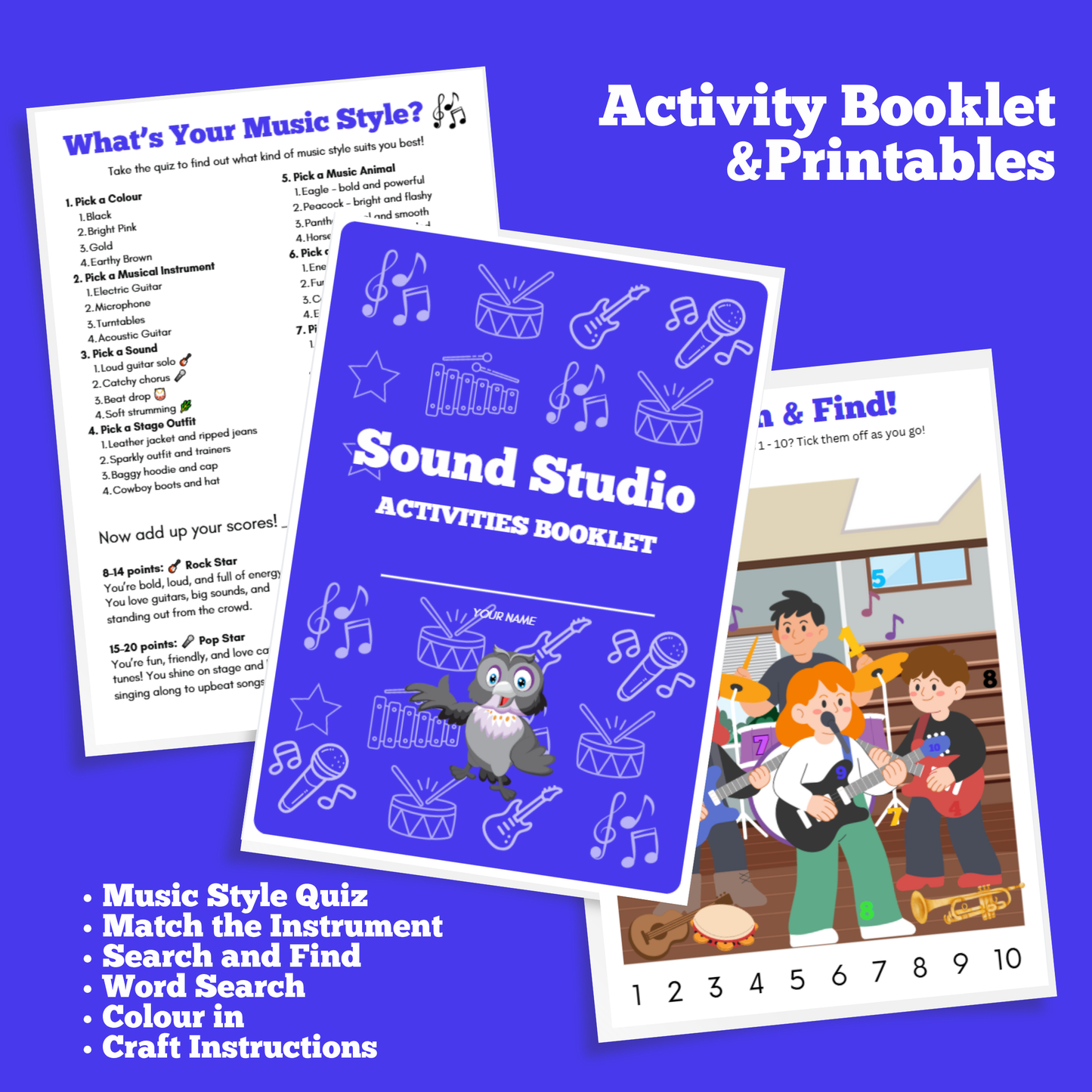 Sound Studio Full Day Group Activity Pack