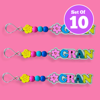 Set of 10 - Gran Keyring