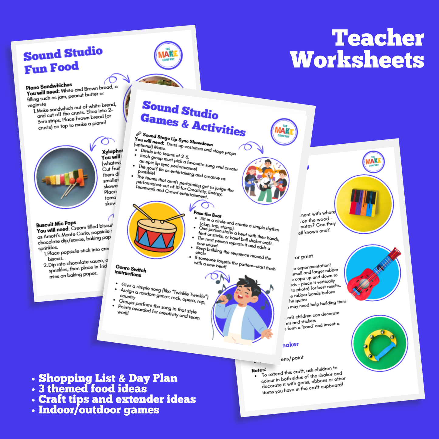 Sound Studio Full Day Group Activity Pack