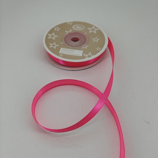 1cm Bright Pink Ribbon