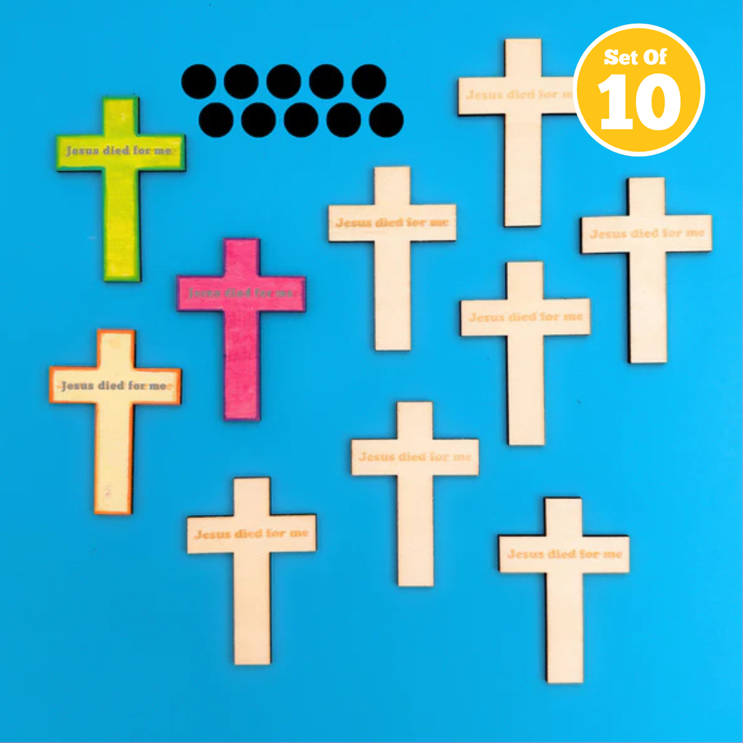 Set of 10 - Cross Magnet