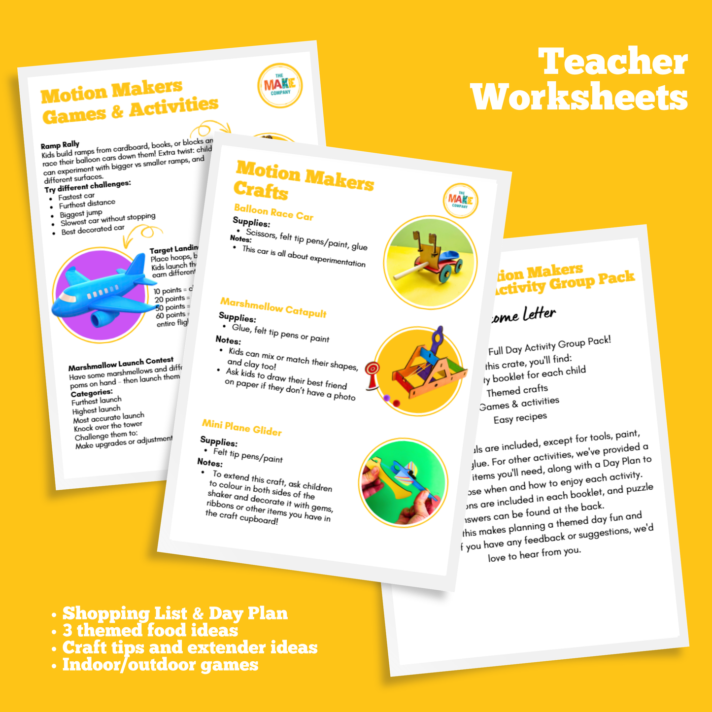 Motion Makers Full Day Activity Group Pack